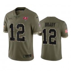 NFL Tampa Bay Buccaneers Tom Brady 12 Nike 2022 Salute to Service Jersey