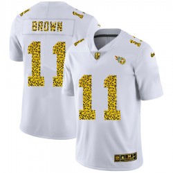 NFL Tennessee Titans A.J. Brown 11 Nike Flocked Leopard Print White Jersey
