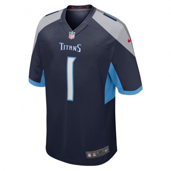 NFL Tennessee Titans Caleb Farley 1 Nike Navy 2021 Draft Jersey