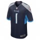 NFL Tennessee Titans Caleb Farley 1 Nike Navy 2021 Draft Jersey