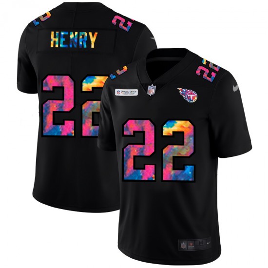 NFL Tennessee Titans Derrick Henry 22 Nike 2020 Multicolor Black Jersey