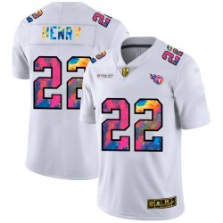 NFL Tennessee Titans Derrick Henry 22 Nike 2020 Multicolor White Jersey