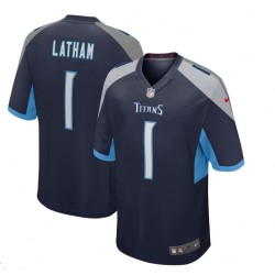 NFL Tennessee Titans JC Latham Nike Navy 2024 Draft Jersey