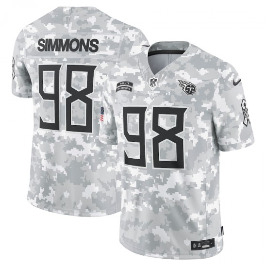 NFL Tennessee Titans Jeffery Simmons Nike 2024 Salute to Service Jersey
