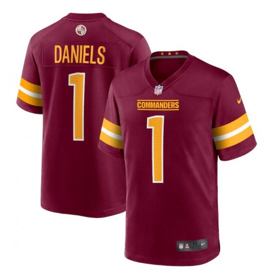 NFL Washington Commanders Jayden Daniels Nike Burgundy 2024 Draft Jersey