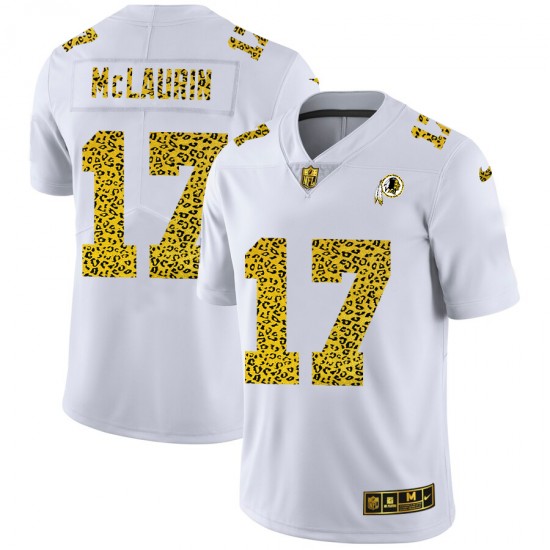 NFL Washington Redskins Terry McLaurin 17 Nike Flocked Leopard Print White Jersey