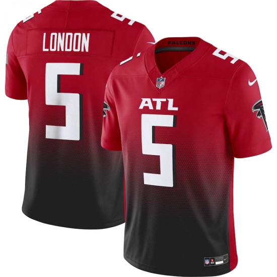 Atlanta Falcons Drake London Nike 2023 Red Vapor F.U.S.E. Limited Jersey