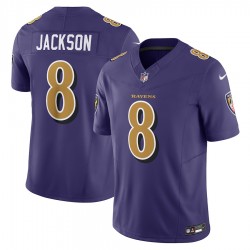 Baltimore Ravens Lamar Jackson Nike 2023 Purple Vapor F.U.S.E. Limited Jersey