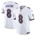 Baltimore Ravens Lamar Jackson Nike 2023 White Vapor F.U.S.E. Limited Jersey