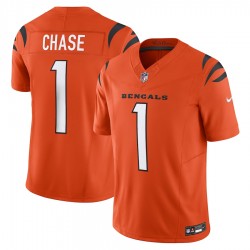 Cincinnati Bengals Ja'Marr Chase Nike 2023 Orange Vapor F.U.S.E. Limited Jersey
