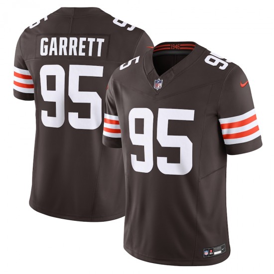 Cleveland Browns Myles Garrett Nike 2023 Brown Vapor F.U.S.E. Limited Jersey