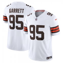 Cleveland Browns Myles Garrett Nike 2023 White Vapor F.U.S.E. Limited Jersey