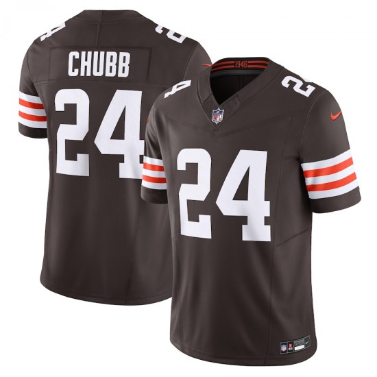 Cleveland Browns Nick Chubb Nike 2023 Brown Vapor F.U.S.E. Limited Jersey