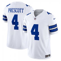 Dallas Cowboys Dak Prescott Nike 2023 White Vapor F.U.S.E. Limited Jersey