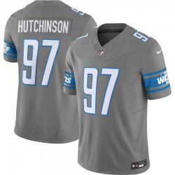 Detroit Lions Aidan Hutchinson Nike 2023 Silver Vapor F.U.S.E. Limited Jersey