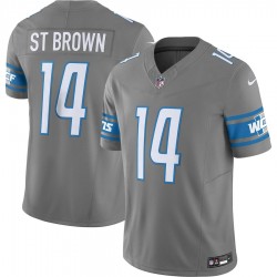 Detroit Lions Amon Ra St. Brown Nike 2023 Silver Vapor F.U.S.E. Limited Jersey