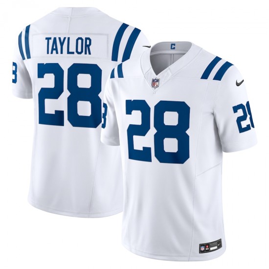 Indianapolis Colts Jonathan Taylor Nike 2023 White Vapor F.U.S.E. Limited Jersey