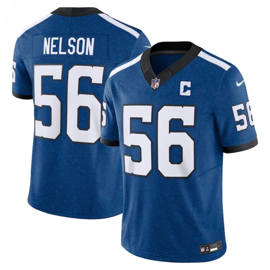 Indianapolis Colts Quenton Nelson Nike 2023 Royal Indiana Nights Alternate Vapor F.U.S.E. Limited Jersey