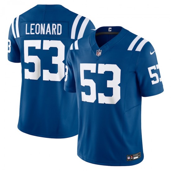 Indianapolis Colts Shaquille Leonard Nike 2023 Royal Vapor F.U.S.E. Limited Jersey
