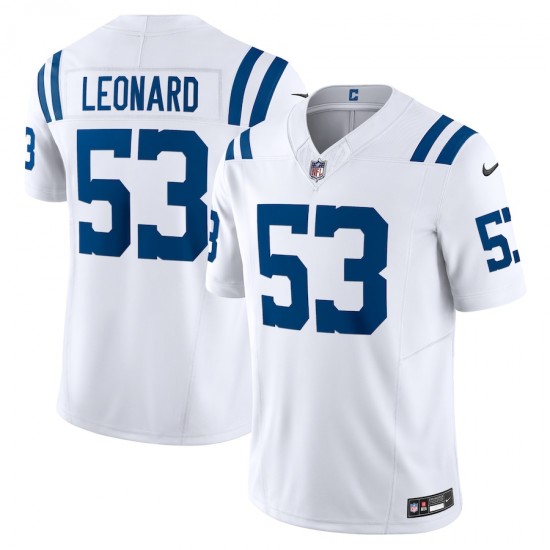 Indianapolis Colts Shaquille Leonard Nike 2023 White Vapor F.U.S.E. Limited Jersey