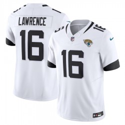 Jacksonville Jaguars Trevor Lawrence Nike 2023 White Vapor F.U.S.E. Limited Jersey