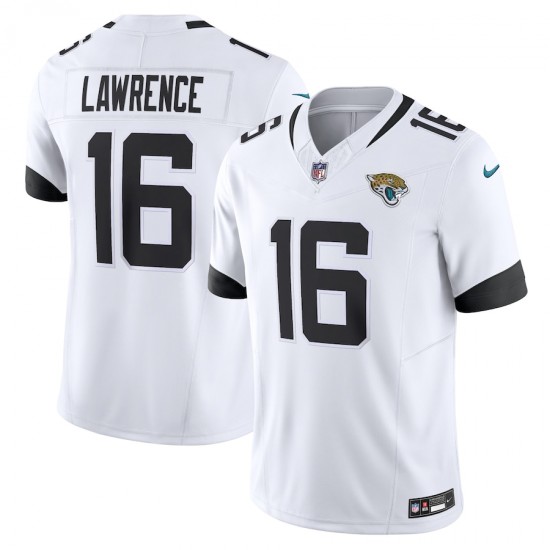 Jacksonville Jaguars Trevor Lawrence Nike 2023 White Vapor F.U.S.E. Limited Jersey