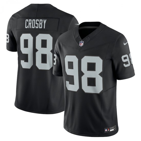 Las Vegas Raiders Maxx Crosby Nike 2023 Black Vapor F.U.S.E. Limited Jersey