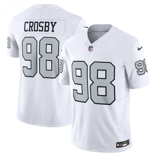 Las Vegas Raiders Maxx Crosby Nike 2023 White Alternate Vapor F.U.S.E. Limited Jersey