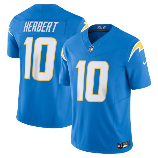 Los Angeles Chargers Justin Herbert Nike 2023 Powder Blue Vapor F.U.S.E. Limited Jersey