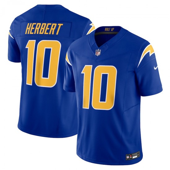Los Angeles Chargers Justin Herbert Nike 2023 Royal Vapor F.U.S.E. Limited Jersey