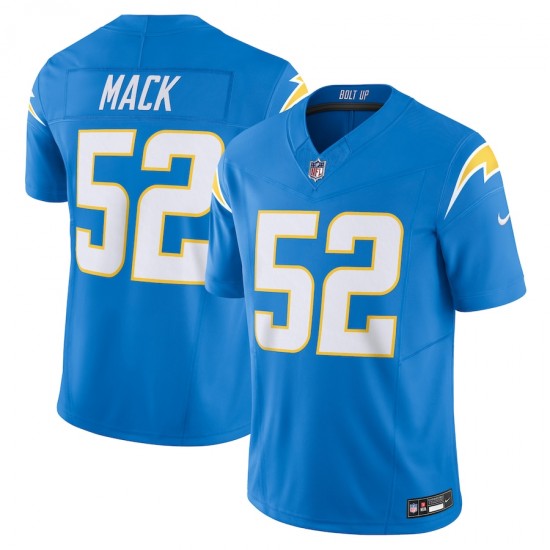 Los Angeles Chargers Khalil Mack Nike 2023 Powder Blue Vapor F.U.S.E. Limited Jersey