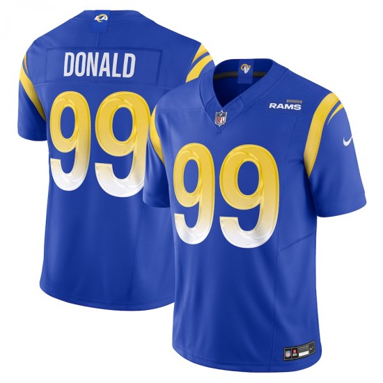 Los Angeles Rams Aaron Donald Nike 2023 Royal Vapor F.U.S.E. Limited Jersey
