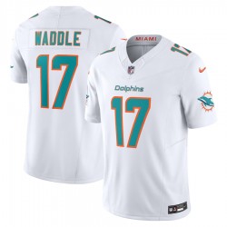 Miami Dolphins Jaylen Waddle Nike 2023 White Vapor F.U.S.E. Limited Jersey