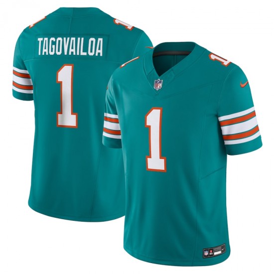 Miami Dolphins Tua Tagovailoa Nike 2023 Aqua Alternate Vapor F.U.S.E. Limited Jersey