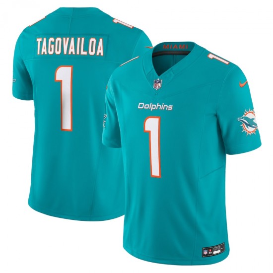 Miami Dolphins Tua Tagovailoa Nike 2023 Aqua Vapor F.U.S.E. Limited Jersey