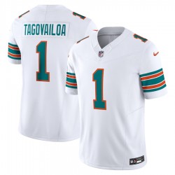 Miami Dolphins Tua Tagovailoa Nike 2023 White Alternate Vapor F.U.S.E. Limited Jersey