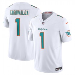 Miami Dolphins Tua Tagovailoa Nike 2023 White Vapor F.U.S.E. Limited Jersey