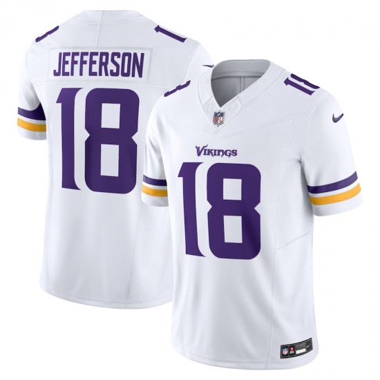 Minnesota Vikings Justin Jefferson Nike 2023 White Vapor F.U.S.E. Limited Jersey