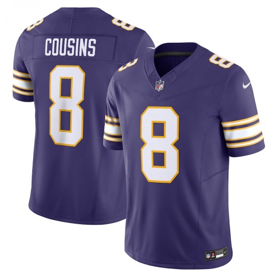 Minnesota Vikings Kirk Cousins Nike 2023 Purple Classic Vapor F.U.S.E. Limited Jersey