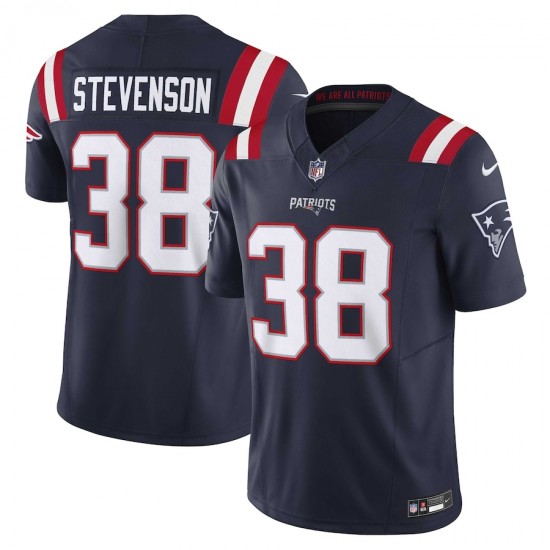 New England Patriots Rhamondre Stevenson Nike 2023 Navy Vapor F.U.S.E. Limited Jersey