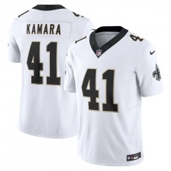 New Orleans Saints Alvin Kamara Nike 2023 White Vapor F.U.S.E. Limited Jersey