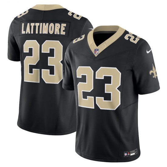New Orleans Saints Marshon Lattimore Nike 2023 Black Vapor F.U.S.E. Limited Jersey