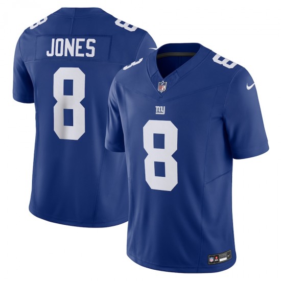 New York Giants Daniel Jones Nike 2023 Royal Vapor F.U.S.E. Limited Jersey