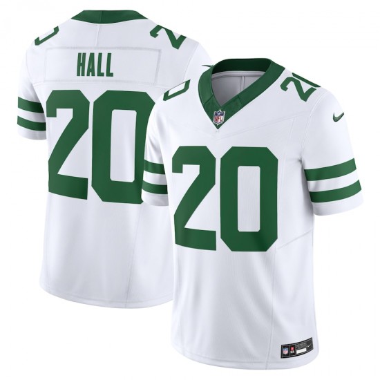 New York Jets Breece Hall Nike 2023 White Legacy Vapor F.U.S.E. Limited Jersey
