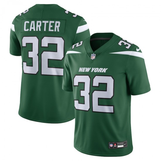 New York Jets Michael Carter Nike 2023 Green Vapor F.U.S.E. Limited Jersey