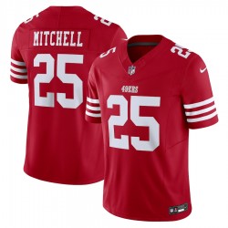 San Francisco 49 ers Elijah Mitchell Nike 2023 Scarlet Vapor F.U.S.E. Limited Jersey