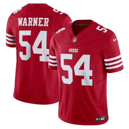 San Francisco 49 ers Fred Warner Nike 2023 Scarlet Vapor F.U.S.E. Limited Jersey