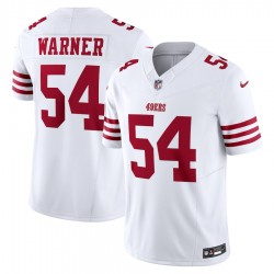San Francisco 49 ers Fred Warner Nike 2023 White Vapor F.U.S.E. Limited Jersey