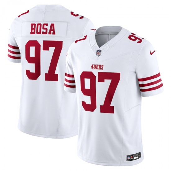 San Francisco 49 ers Nick Bosa Nike 2023 White Vapor F.U.S.E. Limited Jersey