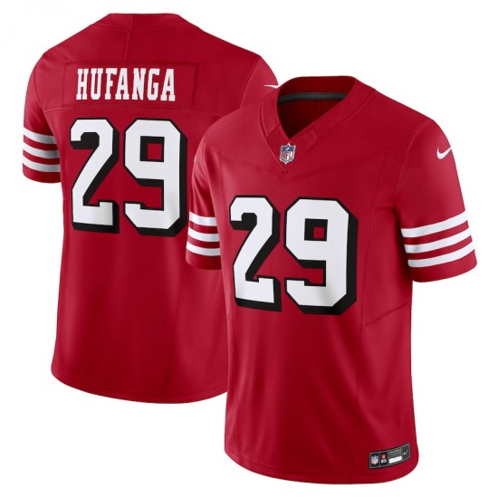 San Francisco 49 ers Talanoa Hufanga Nike 2023 Scarlet Alternate Vapor F.U.S.E. Limited Jersey